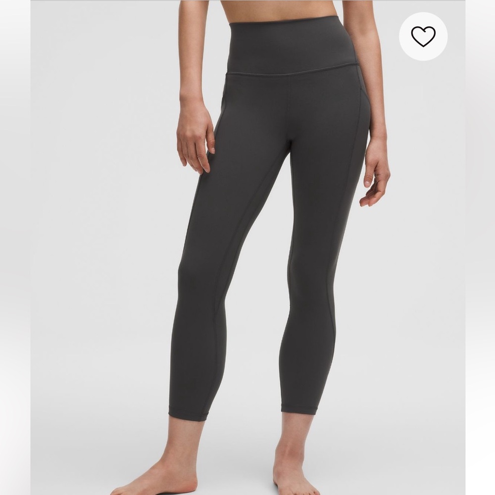 Lululemon Graphite Gray Align High Rise Crop w Pockets
